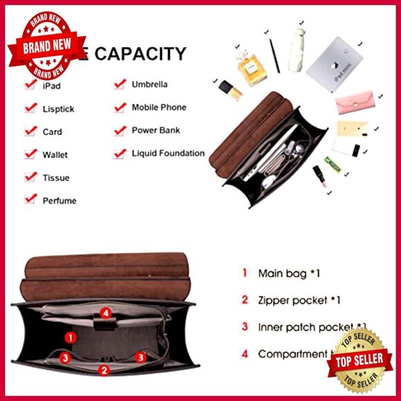 Large Genuine Leather Backpack Purse with Adjustable Straps for College Travel main image 5